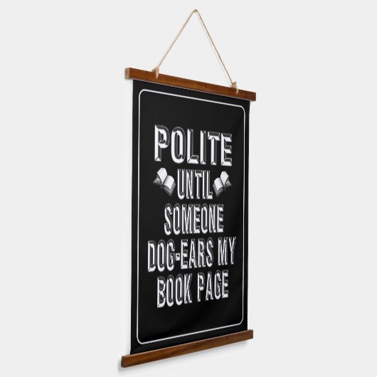 Dog Ear Books Humor Hangend Wandkleed (Gebogen)