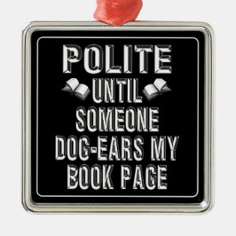 Dog Ear Books Humor Metalen Ornament