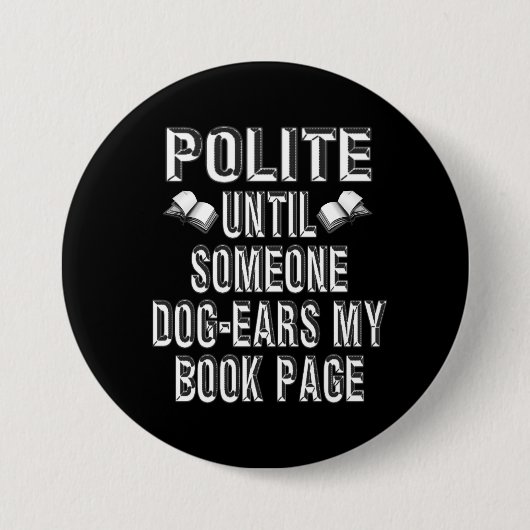 Dog Ear Books Humor Ronde Button 7,6 Cm (Voorkant)