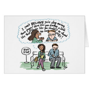 Dog-Eared Page Horror-kaart voor boekliefhebbers