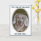 Dog Eat Dog World Ik hou van je Kaart (Gele Bloem)