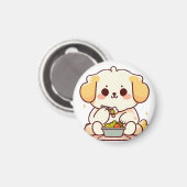 Dog eating lunch magneet (Voorkant / Achterkant)