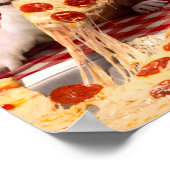 Dog Eating Pizza Slice Poster (Hoek)