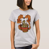 Dog Eating Ramen Noodles T-shirt (Voorkant)