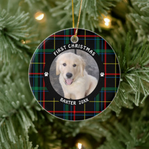 Dog EERSTE CHRISTMAS Pset Persoonlijke foto Keramisch Ornament
