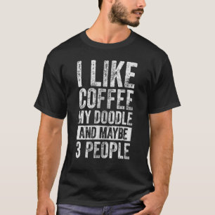Dog Eigenaar ik hou van koffie mijn deeg en missch T-shirt