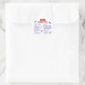 DOG Eigendomwetten 2 Ronde Sticker (Tas)