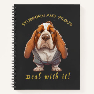Dog eigenwijs omgaan met het schattig Schattig gra Notitieboek