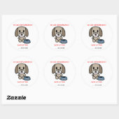Dog Emergency opslaan Ronde Sticker (Vel)