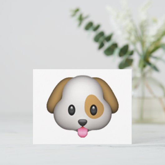 Dog - Emoji Briefkaart (Staand voorkant)