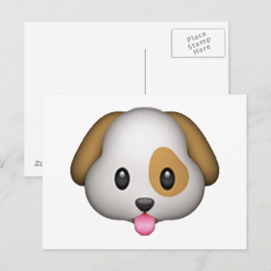 Dog - Emoji Briefkaart (Voorkant / Achterkant)