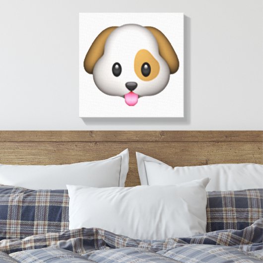 Dog - Emoji Canvas Afdruk (Insitu (Slaapkamer))
