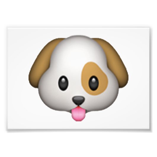 Dog - Emoji Foto Afdruk (Voorkant)