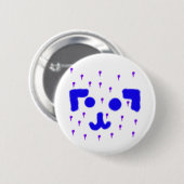 Dog Emoticon Paint Drip Ronde Button 5,7 Cm (Voorkant /achterkant)