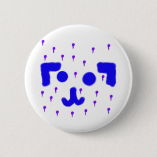Dog Emoticon Paint Drip Ronde Button 5,7 Cm