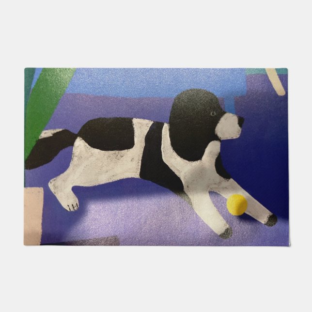 Dog en Ball Mat (Voorkant)