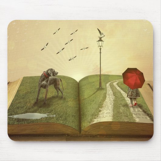 Dog en boek muismat (Voorkant)