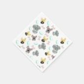 Dog en Bowls Pet Pattern Pink Blue Servet (Hoek)