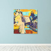 Dog en Cat Custom Art op Canvas (Insitu (Houten vloer))