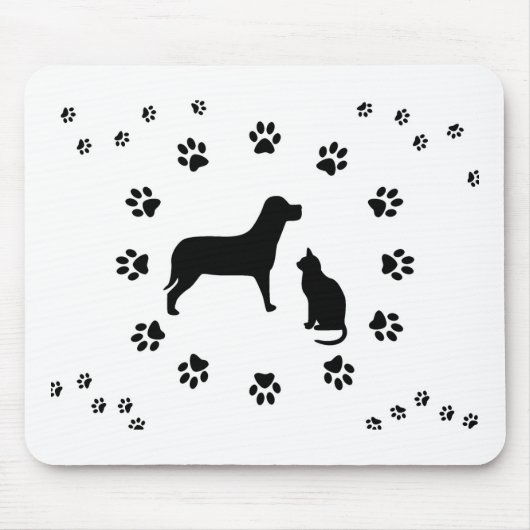 Dog en Cat Mousepad Muismat (Voorkant)