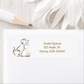 Dog en Cat Silhouette Etiket (Insitu)