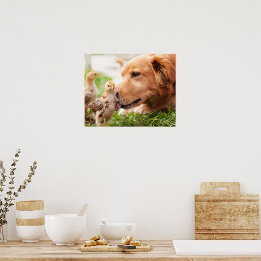 Dog en Chick Poster (Keuken)