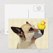 Dog en Duck Briefkaart (Voorkant / Achterkant)