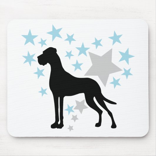 Dog en een Ster Hart Muismat (Voorkant)