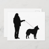 Dog en eigenaar briefkaart (Voorkant / Achterkant)