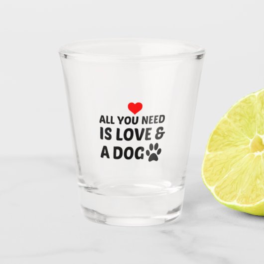 DOG EN HOUDEN SHOT GLAS (Voorkant)