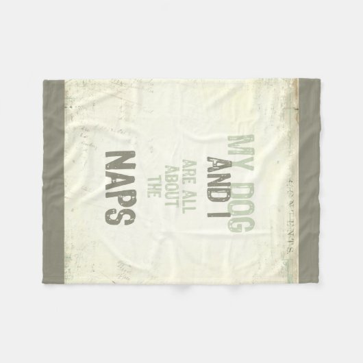 Dog en ik hebben het allemaal over de nippelflens. fleece deken (Voorkant (Horizontaal))