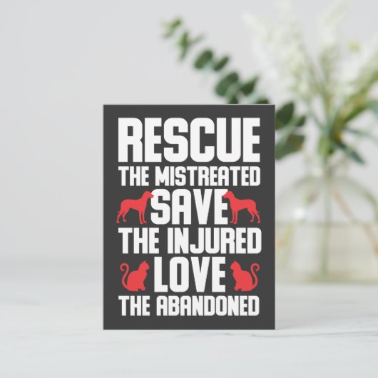 Dog- en kattenliefdesvoorlichting briefkaart (Staand voorkant)