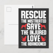 Dog- en kattenliefdesvoorlichting briefkaart (Voorkant / Achterkant)