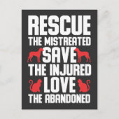 Dog- en kattenliefdesvoorlichting briefkaart (Voorkant)