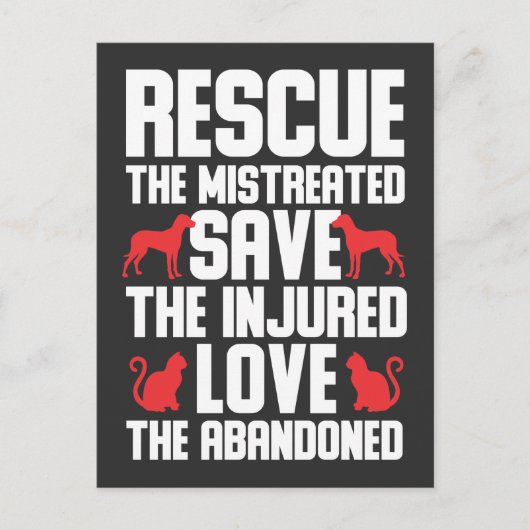 Dog- en kattenliefdesvoorlichting briefkaart (Voorkant)