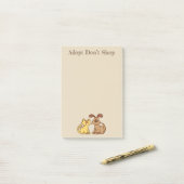 Dog- en kattennota's post-it® notes (Op bureau)