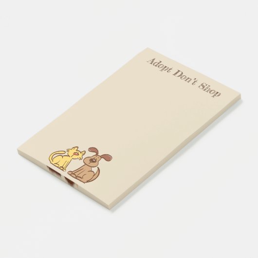 Dog- en kattennota's post-it® notes (Schuin)