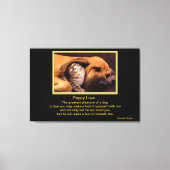 Dog en Kitten in de liefde Canvas Afdruk (Voorkant)