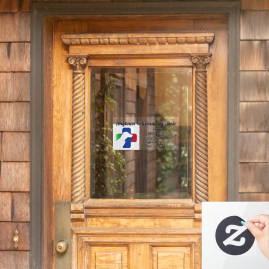 Dog en Medical Symbool Veterinarian Window Cling Raamsticker (Huis Deur)