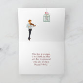 Dog en musici Serenade Happy Birthday Card Kaart (Binnen)