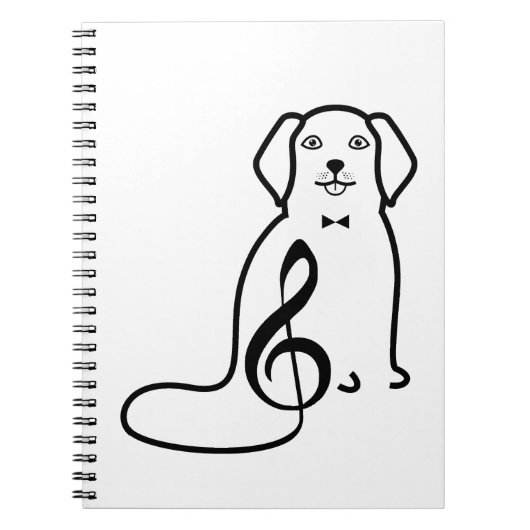DOG EN MUZIEKNOOT NOTITIEBOEK (Voorkant)