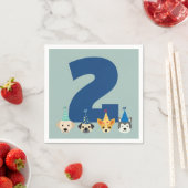 Dog en Puppy Birthday Party Napkins Servet (Insitu)