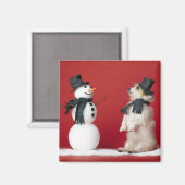 Dog en Snowman Magneet (Voorkant / Achterkant)