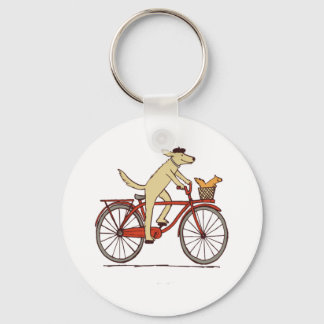 Dog en Squirrel zijn Friends Whimsical Animal Art Sleutelhanger