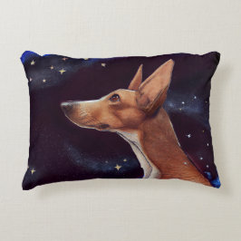 Dog en Stars Art Night Sky Accent Kussen