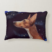 Dog en Stars Art Night Sky Accent Kussen (Achterkant)