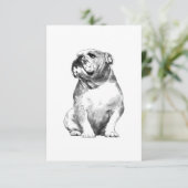 Dog English Bulldog Gift RSVP Kaartje (Staand voorkant)