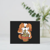 Dog-etende ramen briefkaart (Staand voorkant)