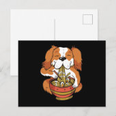 Dog-etende ramen briefkaart (Voorkant / Achterkant)
