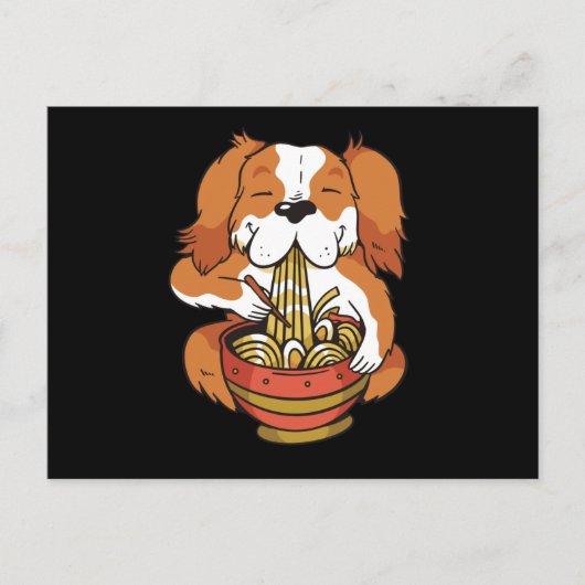 Dog-etende ramen briefkaart (Voorkant)